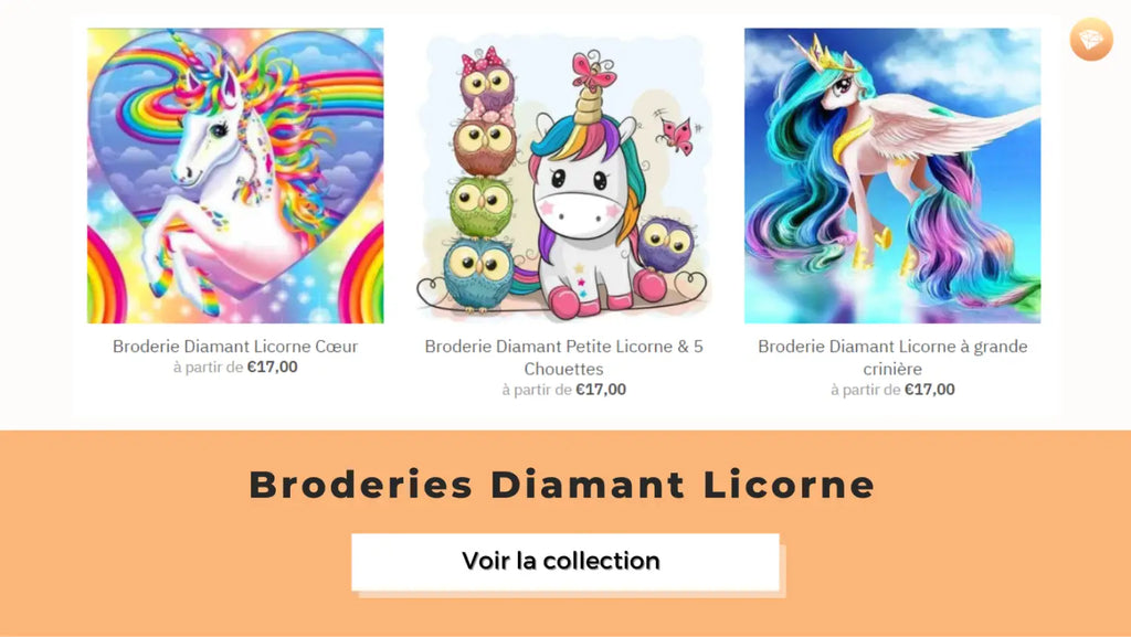 Broderies Diamant Licorne