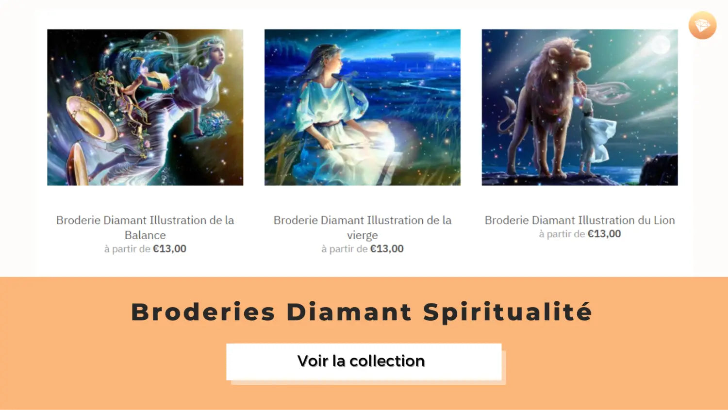 Broderie diamant signe astrologique