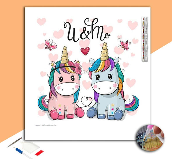 Broderie Diamant Licorne You & Me