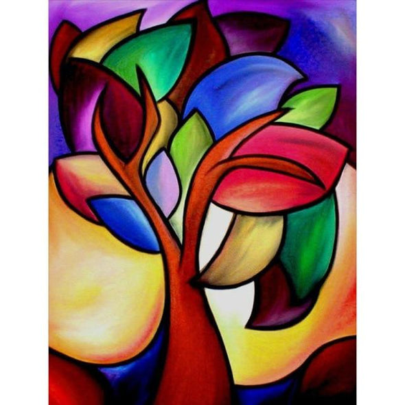 Broderie Diamant Arbre de Vie Multicolore