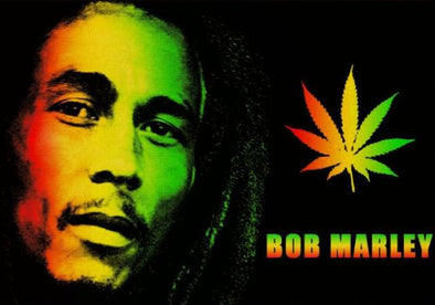 Broderie diamant Bob Marley Feuille de Weed