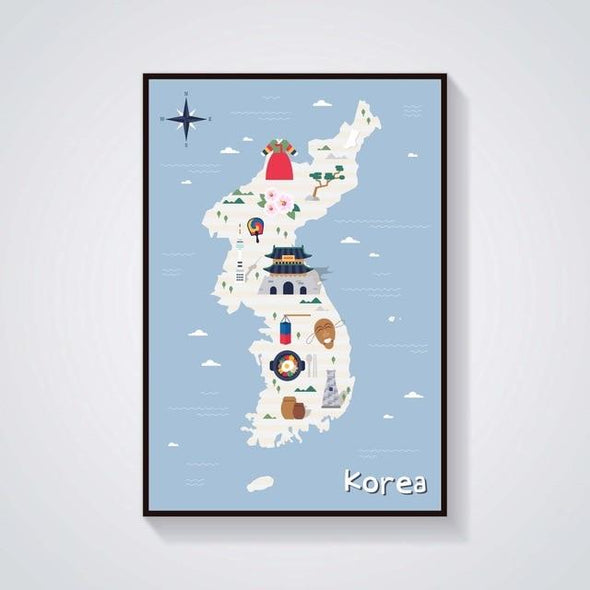Broderie Diamant Carte Corée