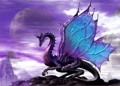 Broderie Diamant Dragon Violet