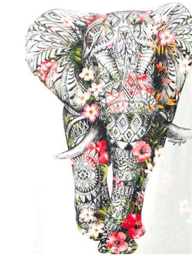 Broderie Diamant Éléphant Tatoué