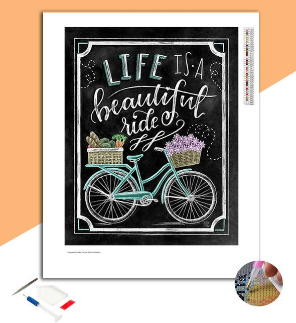 Broderie Diamant Life Is A Beautiful Ride