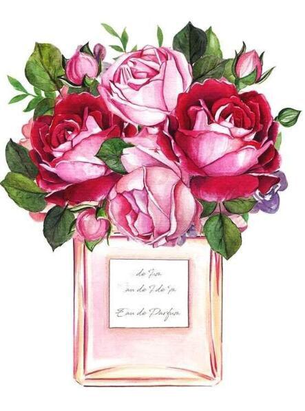 Broderie Diamant Parfum de roses