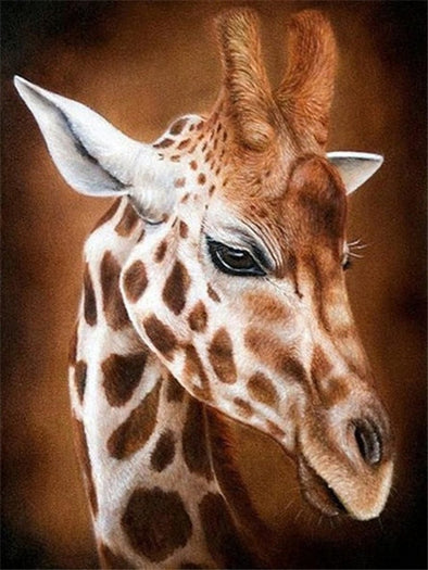 Broderie Diamant Portrait d’une girafe