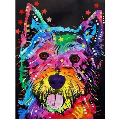 Broderie Diamant Schnauzer Multicolore