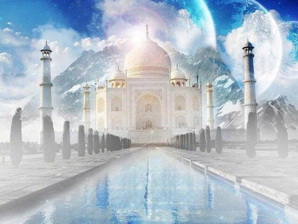 Broderie Diamant Taj Mahal dans les montagnes