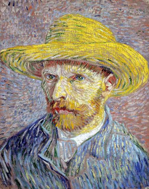 Broderie Diamant Van Gogh Autoportrait au chapeau de paille