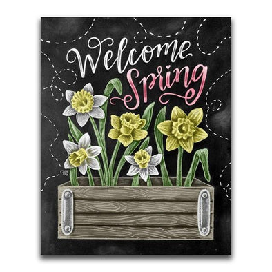 Broderie Diamant Welcome Spring